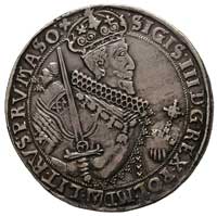 talar 1630, Bydgoszcz, odmiana z herbem podskarbiego pod popiersiem króla oraz kokardą, 28.63 g, D..