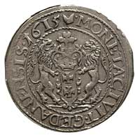 ort 1615, Gdańsk, typ starszy- popiersie króla z długą kryzą oraz kropką za łapą niedźwiedzia