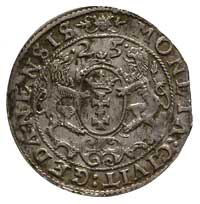 ort 1625, Gdańsk, moneta wybita na końcówce blachy, patyna