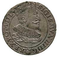 szóstak 1596, Malbork, odmiana napisu SEv, po obu stronach korony dotykają zewnętrznych obwódek