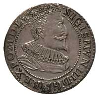 szóstak 1596, Malbork, odmiana napisu SEv, na awersie korona dotyka, a na rewersie nie dotyka zewn..