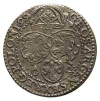 szóstak 1599, Malbork, rzadsza odmiana z dużą głową króla