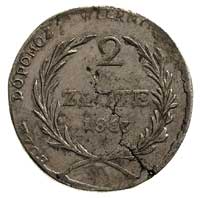 2 złote 1813, Zamość, Plage 125, pięknięty krążek, ale moneta z lustrem menniczym