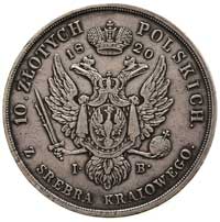 10 złotych 1820, Warszawa, Plage 23, Bitkin 819 R, drobne uderzenie na rancie, patyna