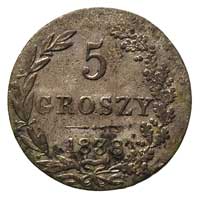 5 groszy 1838, Warszawa, Plage 137, rzadkie i ba