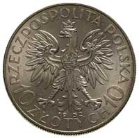 10 złotych 1932, Warszawa, Głowa kobiety, Parchimowicz 120 a, piękny egzemplarz