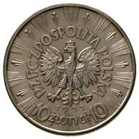 10 złotych 1935, Warszawa, Józef Piłsudski, Parchimowicz 124.b, piękne lustro mennicze