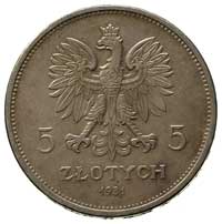 5 złotych 1931, Warszawa, Nike, Parchimowicz 114 d, ładna, rzadka moneta