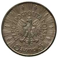 5 złotych 1935 i 1936, Warszawa, Józef Piłsudski, Parchimowicz 118 b i 118 c, razem 2 sztuki, bard..