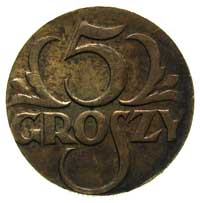 5 groszy 1923, Warszawa, Parchimowicz 103 a, wybite na krążku 2 groszówki, 2.08 g