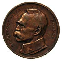 100 bez nazwy (marek) 1922, Józef Piłsudski, Parchimowicz P.-166 a, miedź 7.31 g, wybito 60 sztuk,..