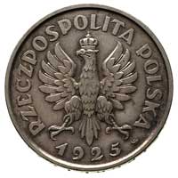 5 złotych 1925, Konstytucja, odmiana 100 perełek, Parchimowicz 113 a, srebro 25.10 g, bardzo efekt..