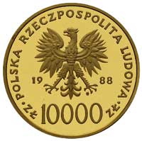 komplet złotych monet obiegowych 10.000 złotych,
