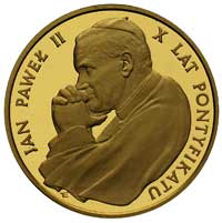 komplet złotych monet obiegowych 10.000 złotych, 5.000 złotych, 2.000 złotych i 1.000 złotych 1988..