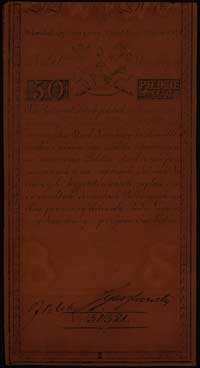 50 złotych 8.06.1794, seria A, znak wodny firmy J Honig & Zoonen, Miłczak A4, Lucow 29 (R4), ładny..