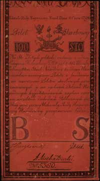 100 złotych 8.06.1794, seria A, Miłczak A5, Lucow 33 (R4)
