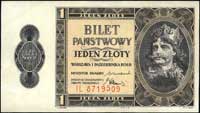 1 złoty 1.10.1938, seria IL, Miłczak 78b, Lucow 719 (R3), rzadkie w tym stanie zachowania