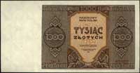 1000 złotych 1945, seria A 0000000 bez napisu WZÓR, Miłczak 120a, bardzo rzadkie