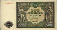 500 złotych 15.01.1946, seria B, Miłczak 121a
