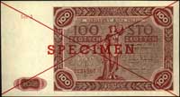 100 złotych 15.07.1947, seria A 1234567, SPECIMEN, Miłczak 131a
