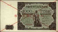 1000 złotych 15.07.1947, seria A 1234567, SPECIMEN, Miłczak 133a