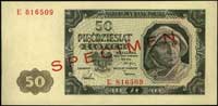 50 złotych 1.07.1948, seria E 816509, SPECIMEN, 