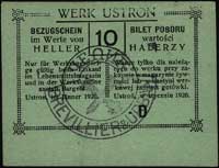 Ustroń - zestaw notgeldów 10 i 20 halerzy 1920, Jabł. 2618 i 2620, razem 2 sztuki