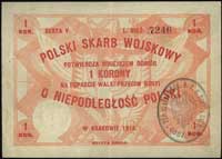 Polski Skarb Wojskowy, składka na 1 koronę 1914, II edycja, Jabł. 677, Lucow 485 (R3)