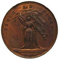 50. Rocznica Powstania Listopadowego 1880 r., medal autorstwa W.A.Malinowskiego, Aw: Stojąca posta..