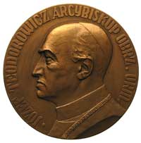 medal autorstwa W. Przedwojewskiego poświęcony Józefowi Teodorowiczowi, 1927 r., Aw: Popiersie w l..