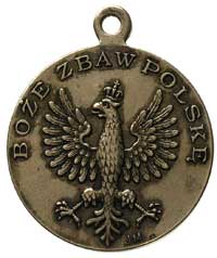 medalik okrągły z uszkiem dwustronnie sygnowany 