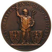 medal- 800-lecie Chrystianizacji Pomorza, 1924, Aw: Postać biskupa Otto z Bambergu, w otoku napis ..