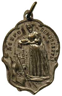 Mikołaj II 1894-1917, medalik z uszkiem z popiersiem prezydenta Francji, 1897 r., Aw: Popiersie pr..