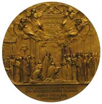 Pius XI 1922-1939, medal z 1925 r., Aw: Popiersie papieża w prawo, z tyłu sygn. S.Johnson, Rw: Pap..