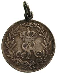 Stanisław August Poniatowski 1764-1795, medal nagrodowy z uszkiem DILIGENTIAE, Aw: Monogram królew..