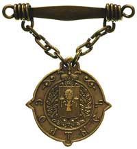 Aleksander II 1855-1881, odznaka sołtysa guberni radomskiej, 19.02.1864 z zawieszką na łańcuchu, m..