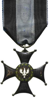 II RP 1918-1939, krzyż srebrny Orderu Virtuti Militari V klasa, typ z 1923 roku, miedź srebrzona 3..