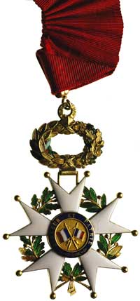 Legia Honorowa, krzyż wielki, III Republika (1870-1947), złoto 63x63 mm, na stronie głównej punca ..