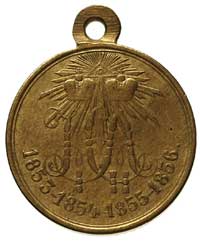 medal Na Pamiątkę Wojny Krymskiej z Turcją 1853-1856, jasny brąz 28 mm, Diakov 654.2