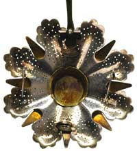 Order Piusa IX, gwiazda, srebro 82 mm, emalia, srebrne ozdoby w kształcie diamentów, na stronie od..