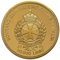 50.000 liras 2005, Aw: Popiersie Karola Wojtyły 