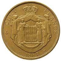 100 franków 1884 / A, Paryż, złoto 32.23 g, Fr. 
