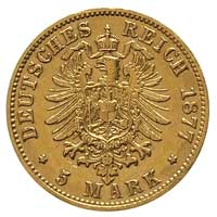 5 marek 1877 / E, Muldenhütten, Fr. 3845, J. 260, złoto 1.97 g