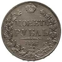 rubel 1842, Petersburg, Bitkin 184, drobne rysy, ale ładnie zachowany
