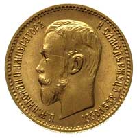 5 rubli 1910, Petersburg, Fr. 180, Bitkin 36, Kazakov 377, złoto 4.30 g, rzadkie