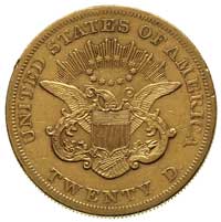 20 dolarów 1859, Filadelfia, Fr. 169, złoto 33.3