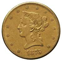 10 dolarów 1875 / CC, Carson City, Fr. 161, złoto 16.72 g, bardzo rzadkie