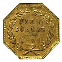 1/2 dolara 1864 / G, Kalifornia, Aw: Duża głowa 