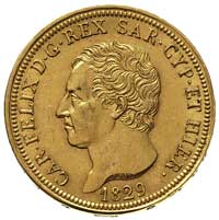 80 lirów 1829, Genua, Fr. 1133, złoto 25.79 g