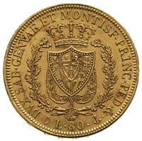 80 lirów 1829, Genua, Fr. 1133, złoto 25.79 g